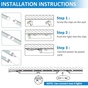 ShopLED 8ft LED shop light installed in a garage setup
