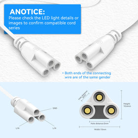 ShopLED double-ended tube link cable enabling seamless two-tube connections