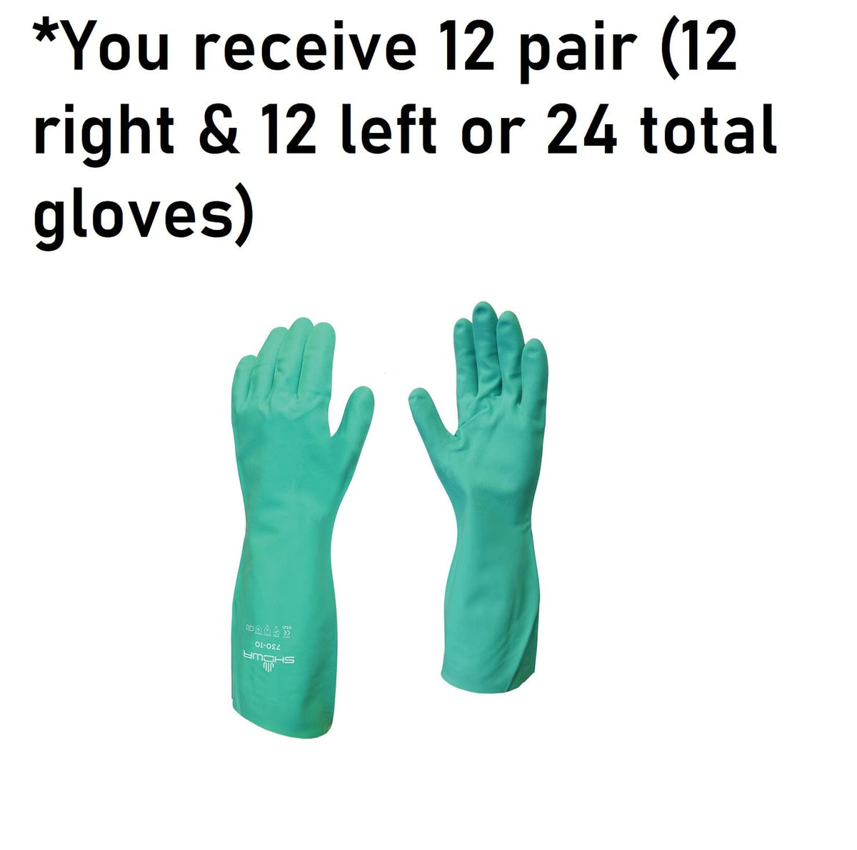Showa 730 extended gauntlet to shield forearms from splashes.