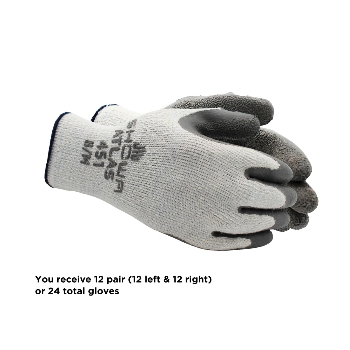 SHOWA Atlas 451 seamless acrylic liner visible inside the glove.