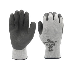 SHOWA Atlas 451 glove warmth close-up with thermal lining for cold weather tasks.