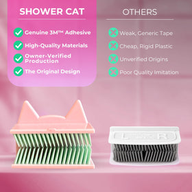 Shower Cat drain protection helps keep shower drain clear by reducing hair buildup