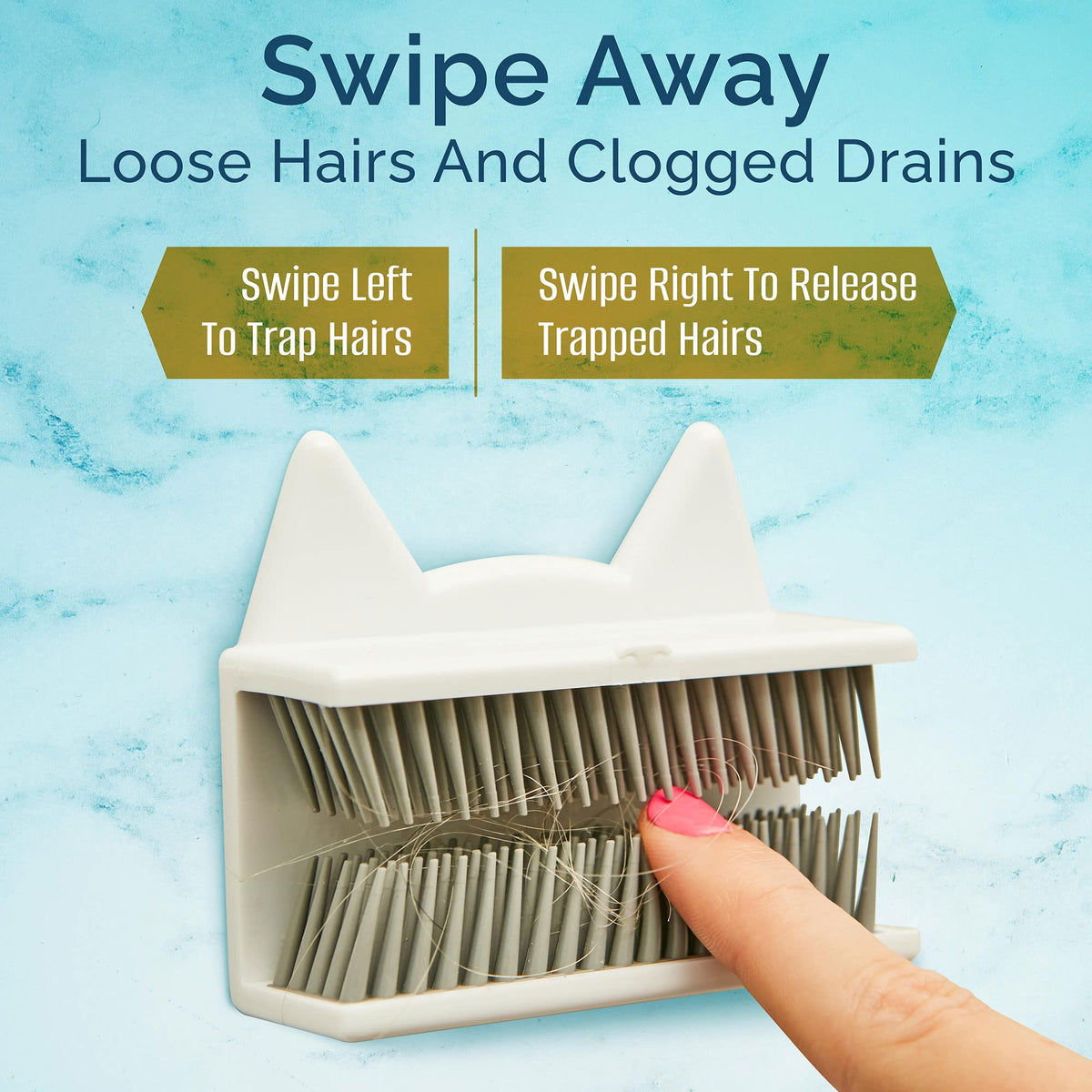 Shower Cat hair catcher is easy to remove and clean