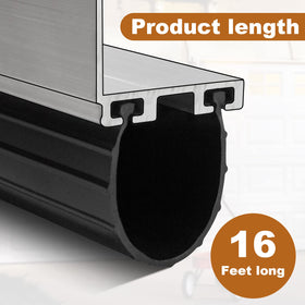Showingo dust barrier blocks debris from entering the garage