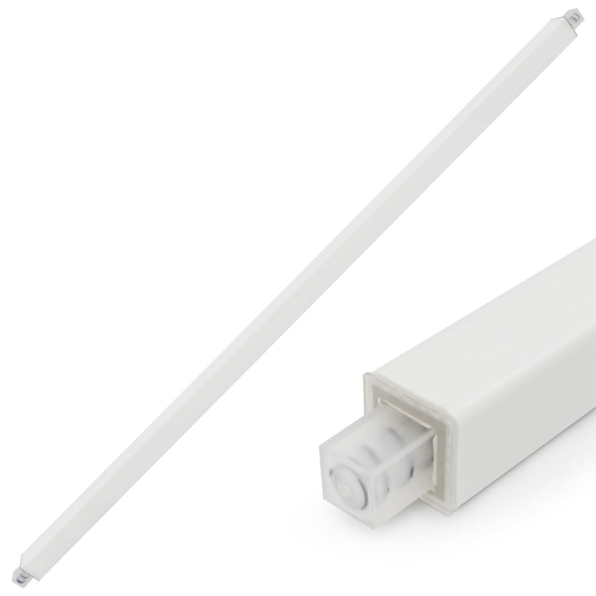 Showingo towel bar replacement rod 24-inch white with spring ends for easy bathroom upgrade.