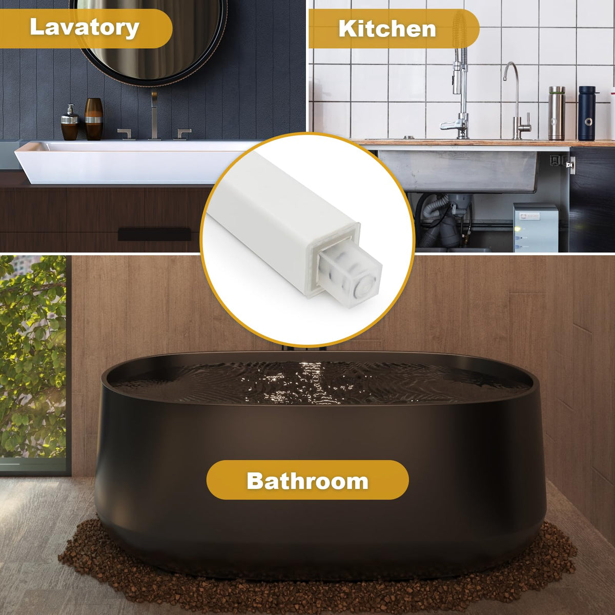 Showingo towel bar replacement rod wall-mount for ceramic holders and versatile spaces.