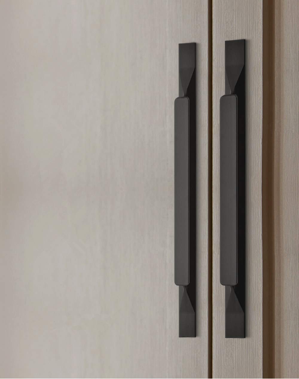 Shozafia wardrobe and cabinet hardware, black finish, modern look