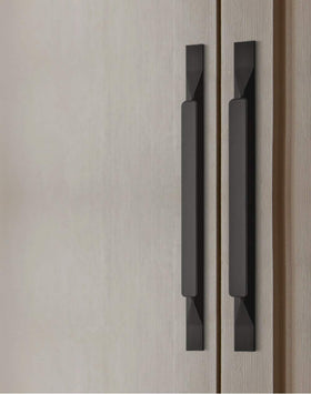 Shozafia wardrobe and cabinet hardware, black finish, modern look