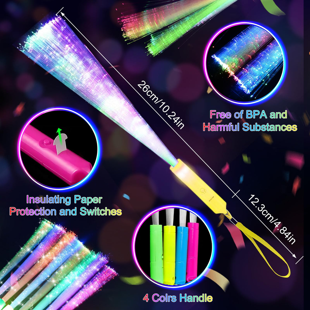 SHQDD flashing-led-party-favors provide quick, eye-catching celebration accents.
