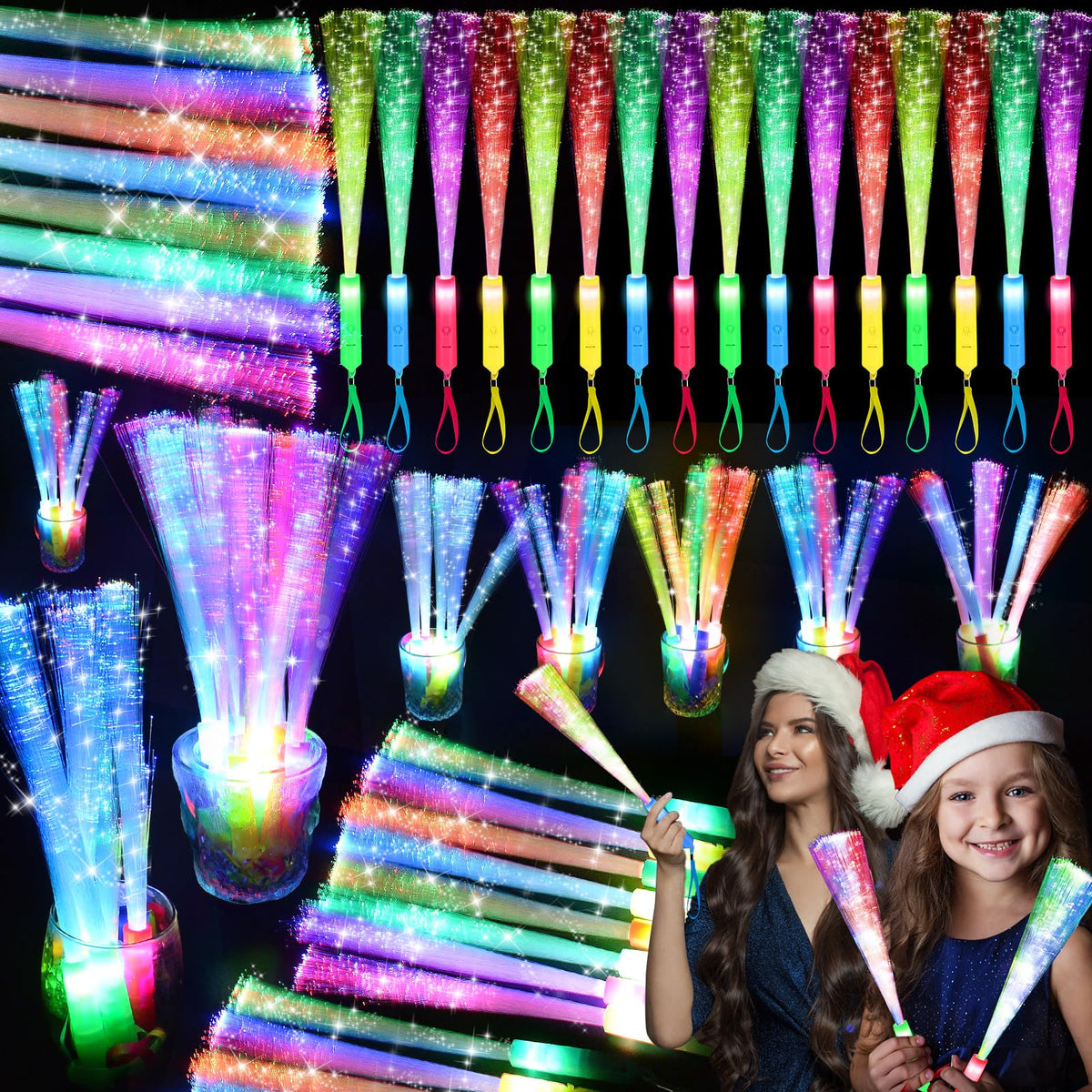 SHQDD glow sticks bulk pack lights crowds with bright colors for parties.