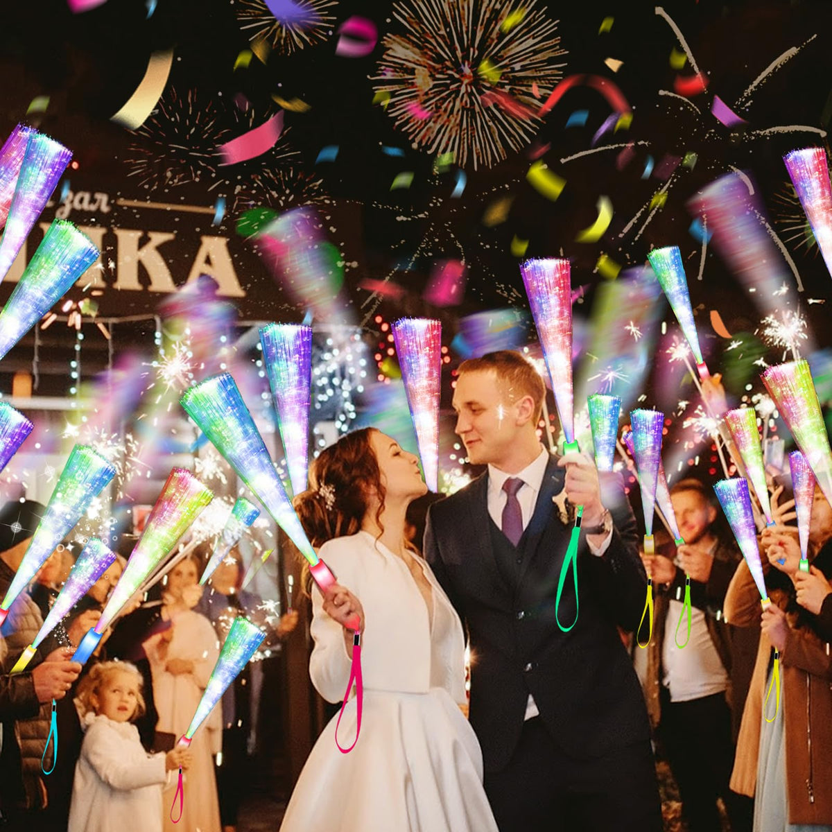 SHQDD led-wands color cycle illuminate ceremonies with vivid glow.