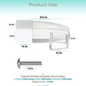 Shuisen bright chrome sleeve front view on bracket, sleek bathroom upgrade.