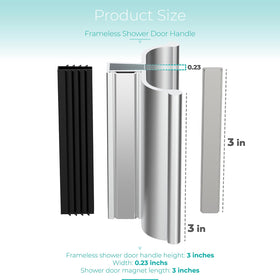 Shuisen metal strike provides reliable closure on glass shower doors.