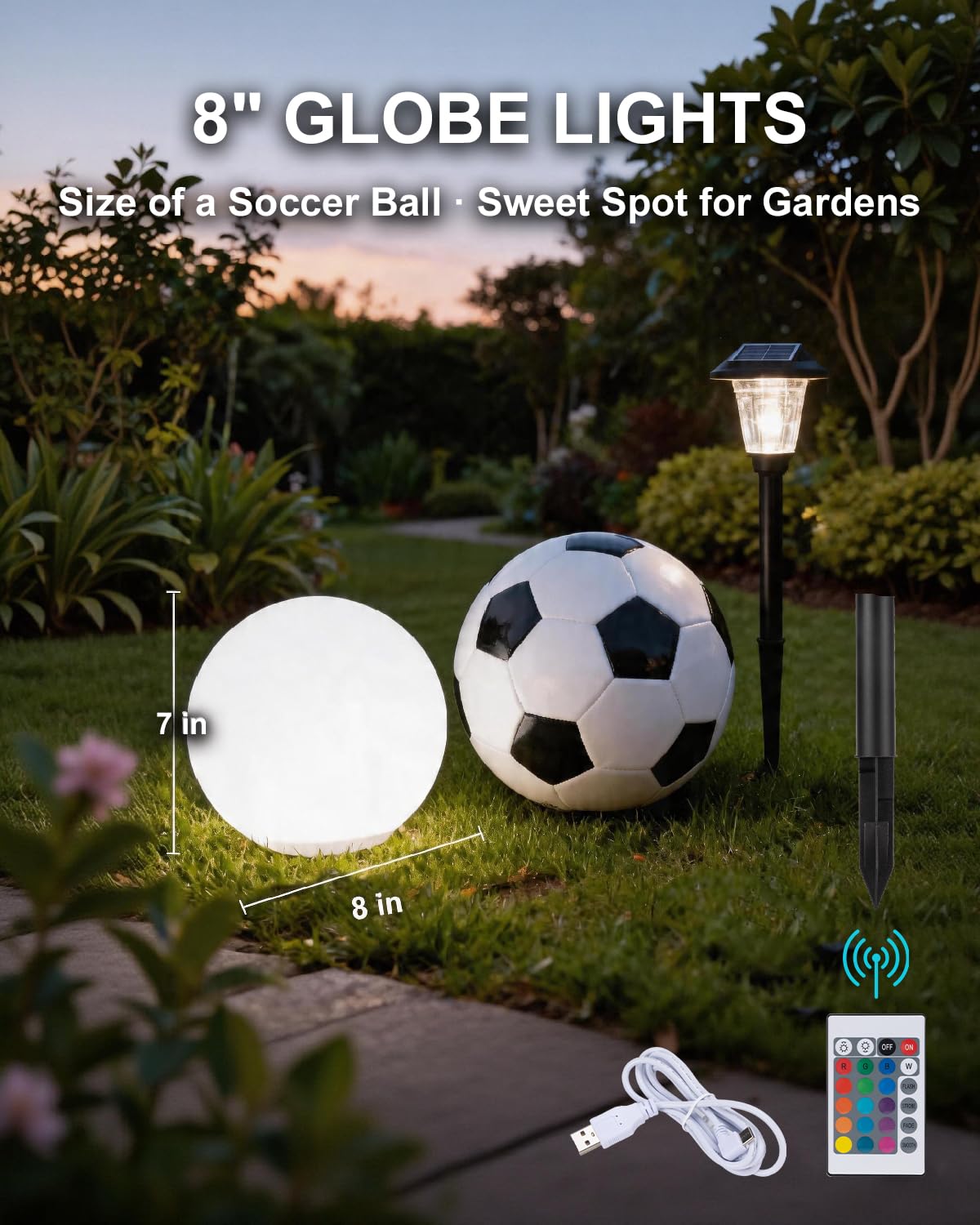 Shumi globe light remote-control use for easy color and mode selection