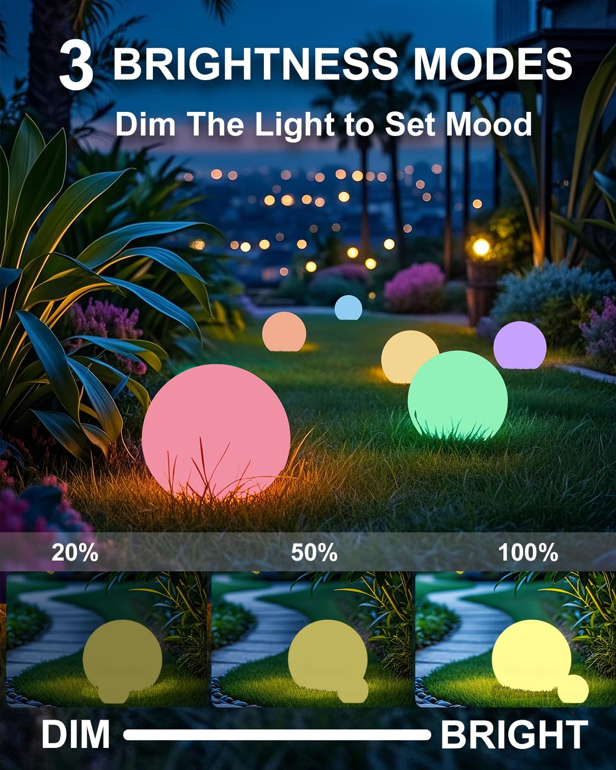 Shumi globe light demonstrating IP65 waterproof durability outdoors
