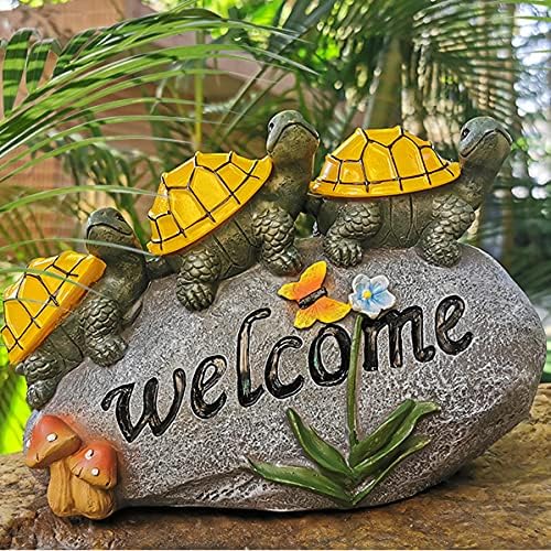 Shumi turtle garden decor lights up softly, adding warm ambience to patios and lawns.