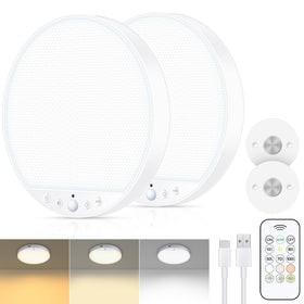 ShunFSC Rechargeable 8W motion-sensor ceiling light with magnetic base for tool-free installation.
