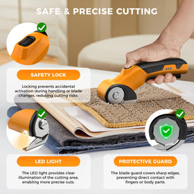 Shuniu cordless scissors trimming carpet fibers quickly and cleanly