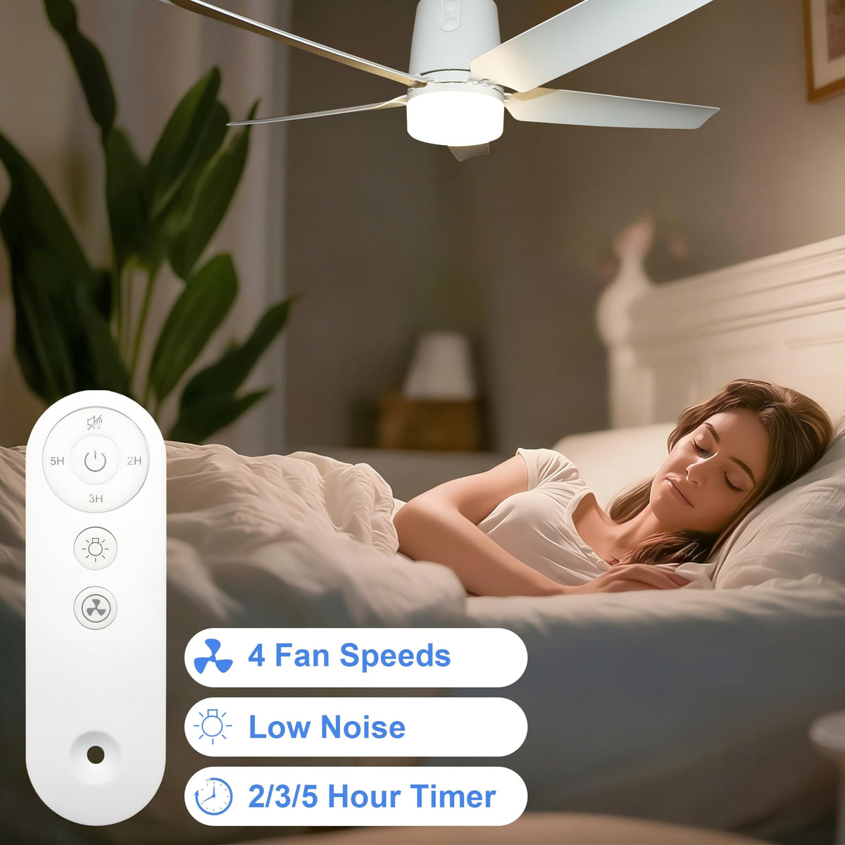 SHUNLEE 2-4G remote control for fan light enables convenient operation