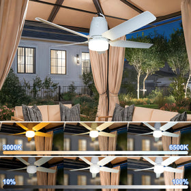 SHUNLEE four-speed silent gazebo fan operates quietly for outdoor evenings