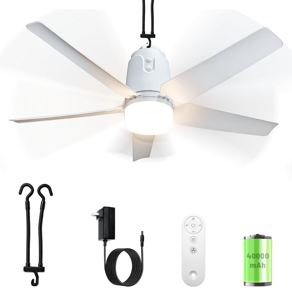 SHUNLEE Gazebo ceiling fan light 31.5 inches outdoors delivers refreshing breeze