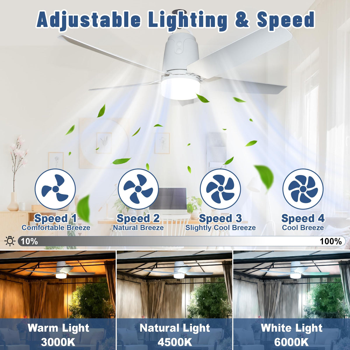 SHUNLEE remote control enabling quick adjustments for fan and light
