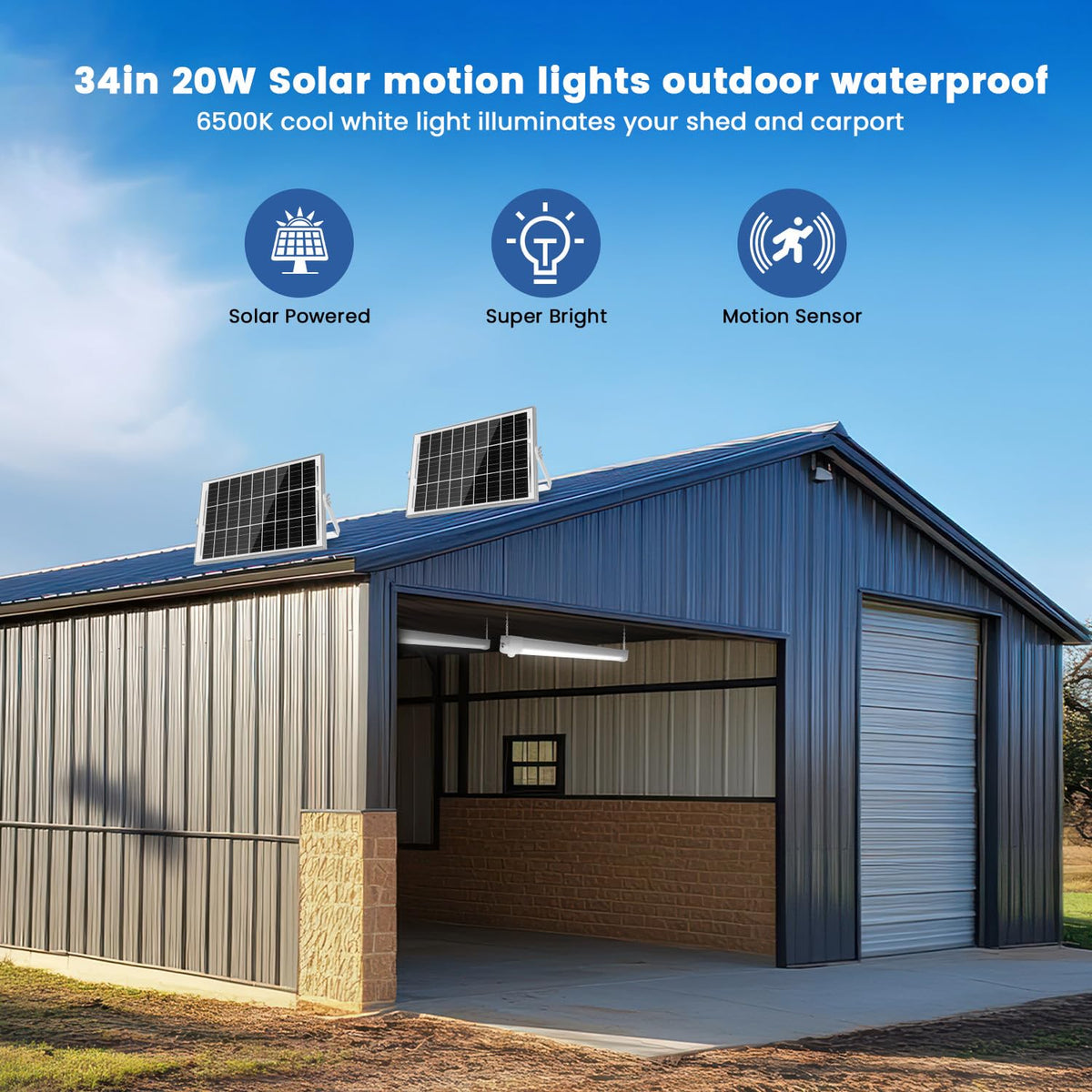 SHUNLEE Solar Shop Light remote control enables quick mode changes