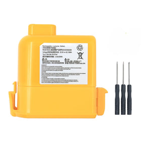 SHUO.Z.B LG CordZero A9 replacement battery front view for extended cleaning runs