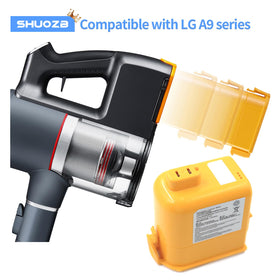 SHUO.Z.B LG CordZero A9 replacement battery rear view showing compact design