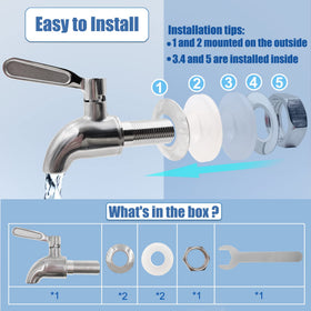ShuRex spigot installed on Berkey Big shows compatibility and steady water flow.