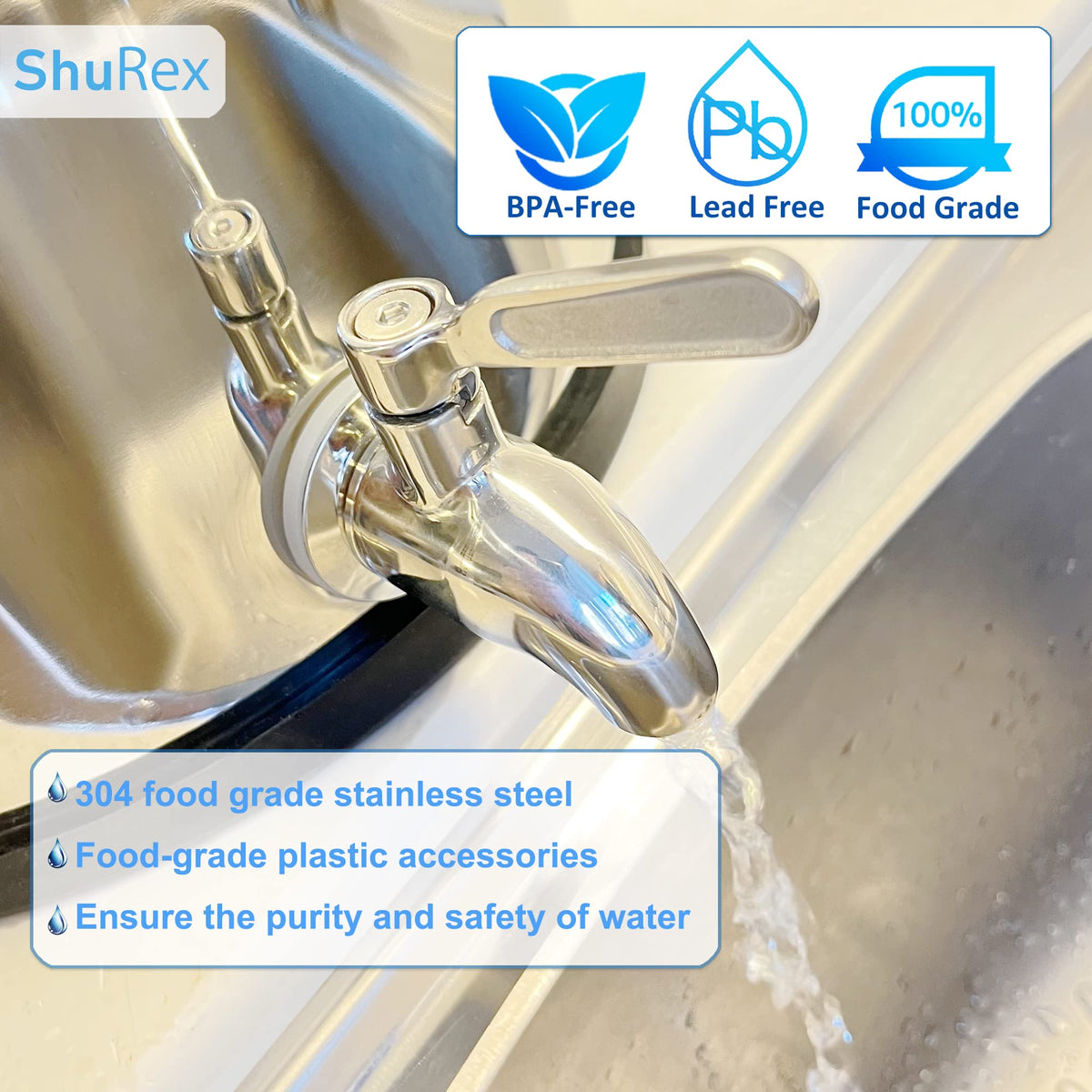 ShuRex spigot for Travel model demonstrates easy replacement and reliable performance.