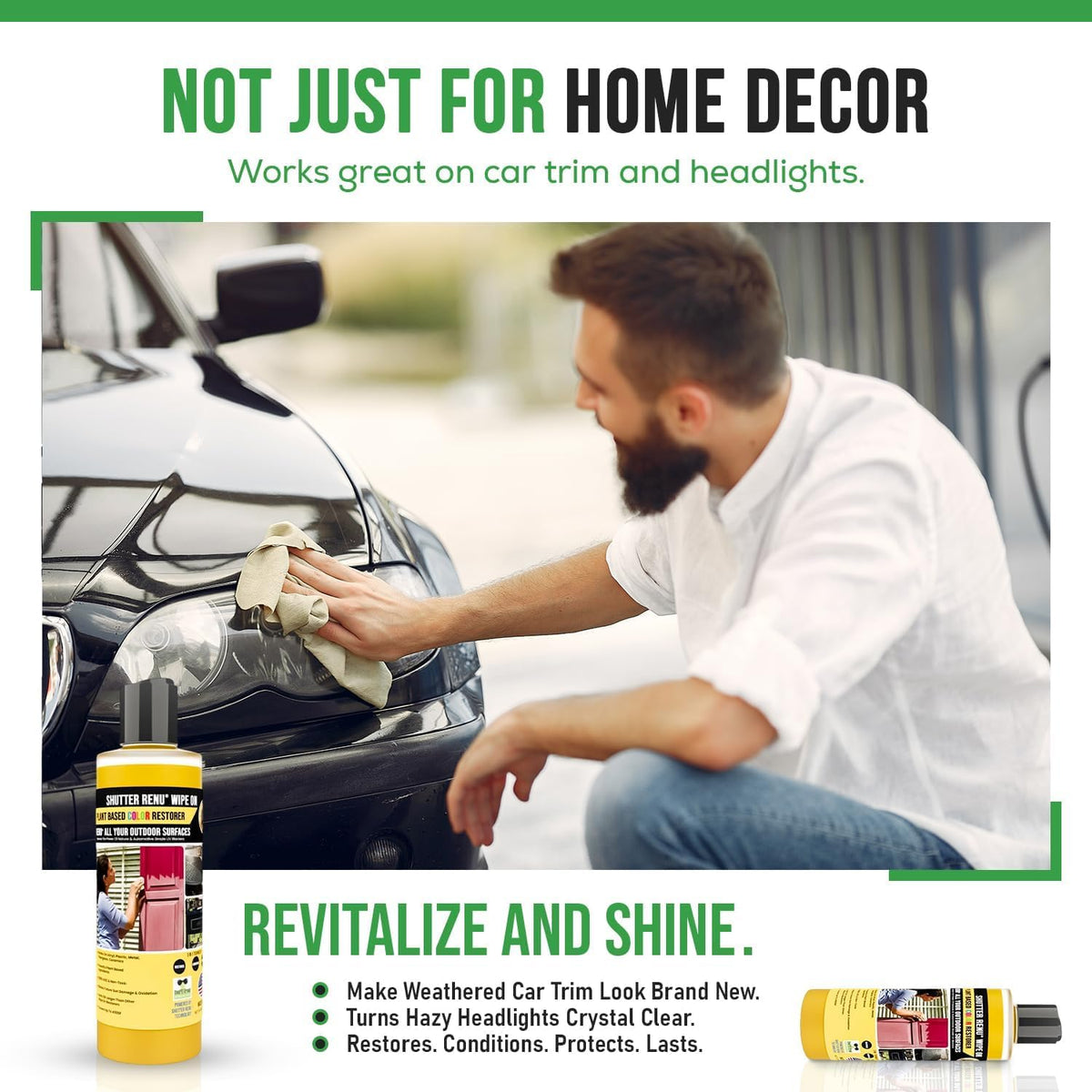 Shutter Renu Wipe On on patio furniture refreshes aluminum surfaces.