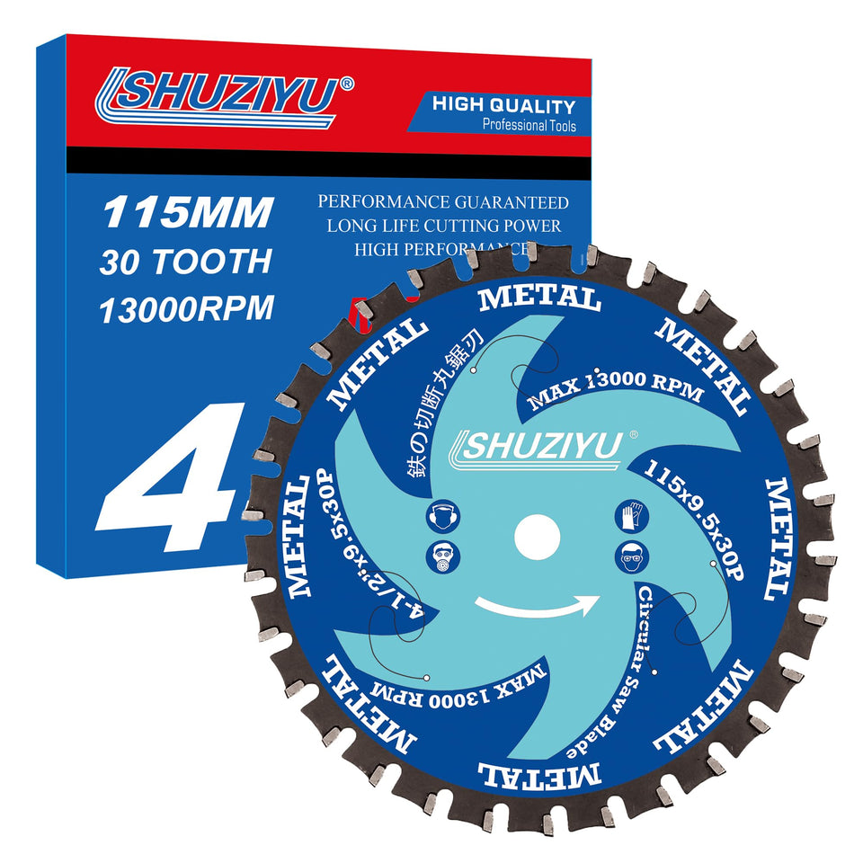 SHUZIYU 115 mm blade angled for clean metal cuts.