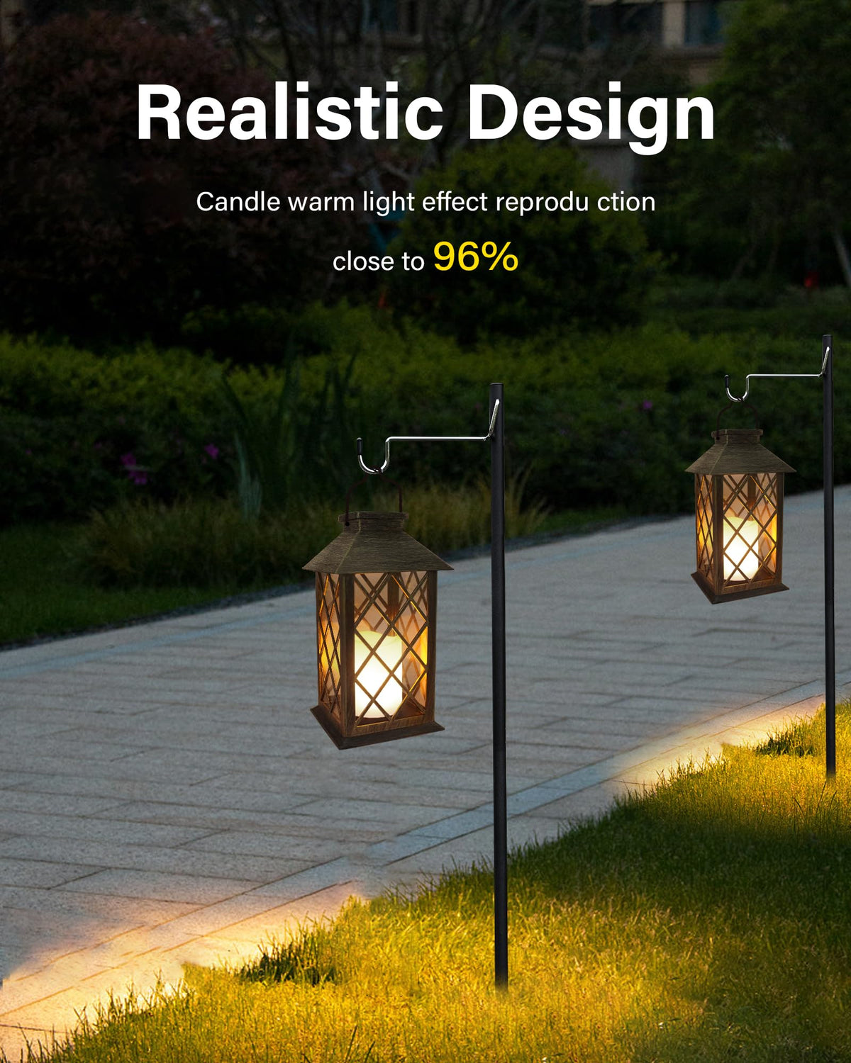 Automatic dusk-to-dawn SHYMERY lantern with light sensor