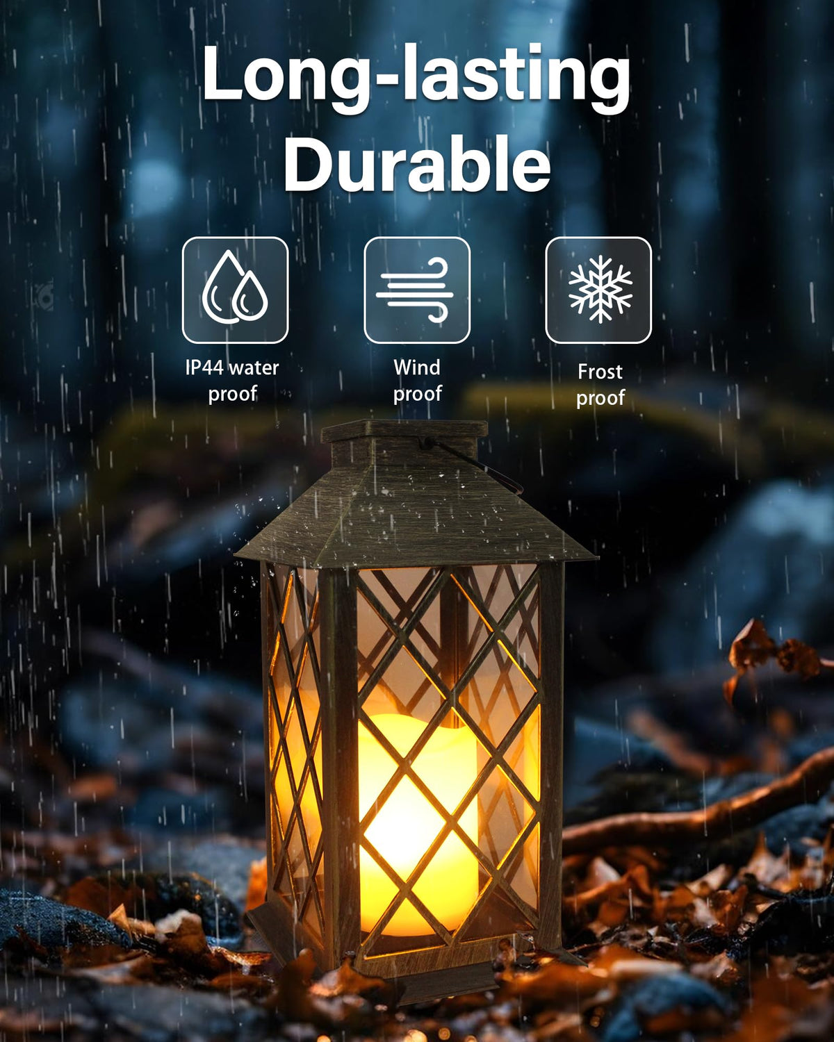 SHYMERY lanterns with waterproof seal and tempered glass