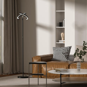 Easy two-piece assembly of SIBRILLE floor lamp