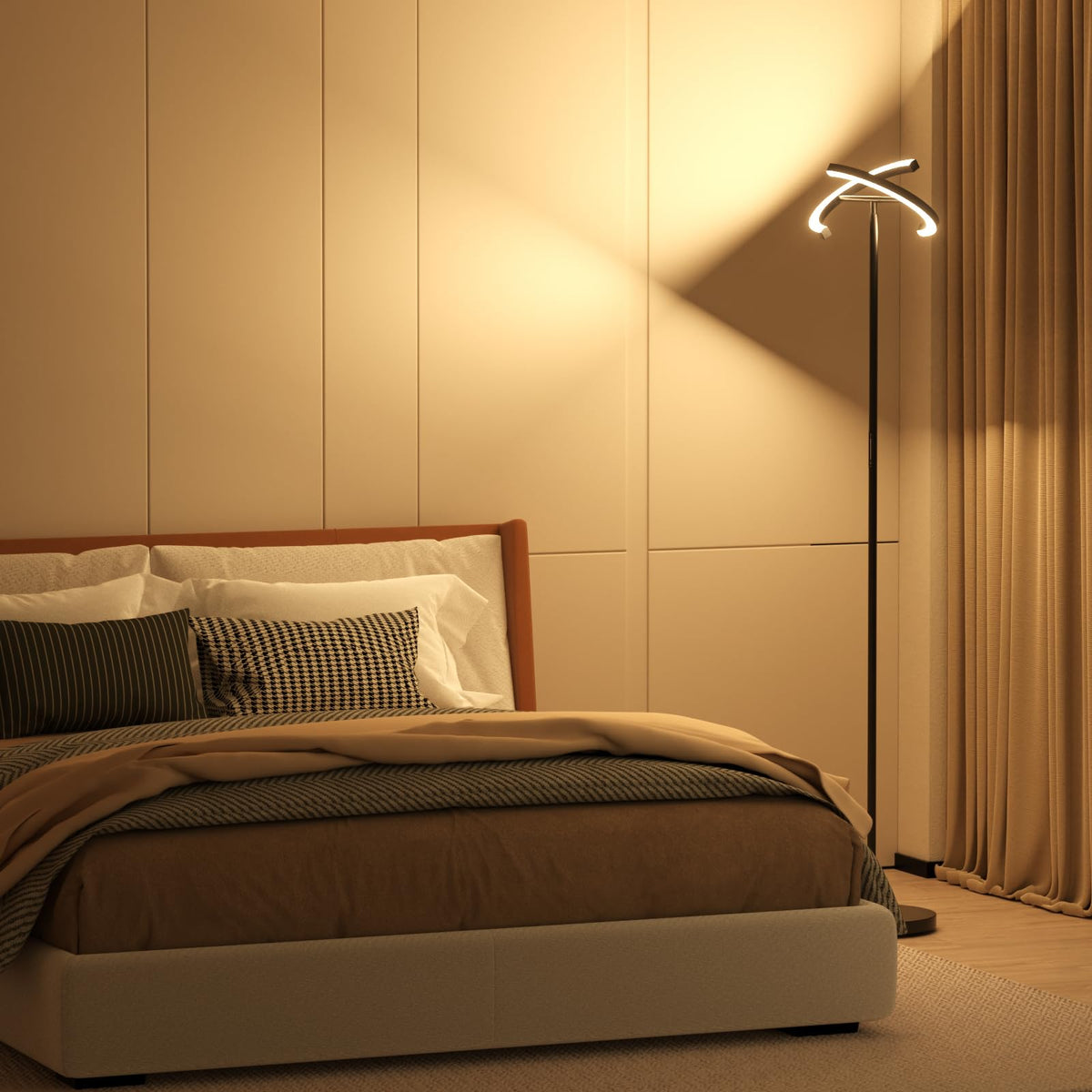 Modern uplighter design from SIBRILLE complements living spaces
