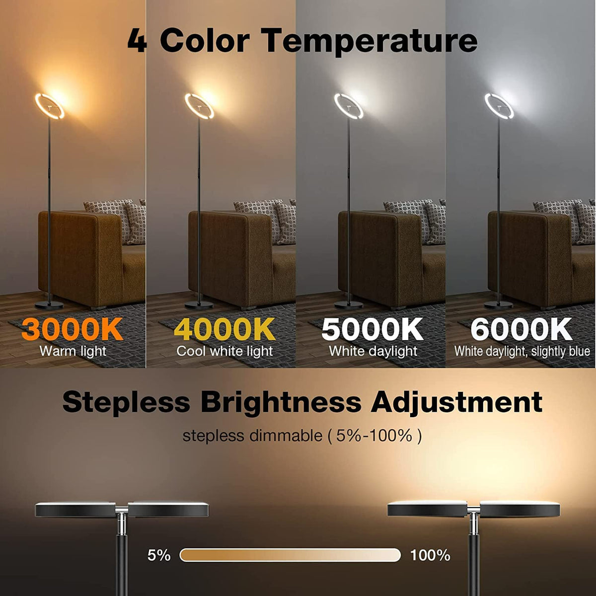 Remote control use with SIBRILLE LED floor lamp and magnetic holder