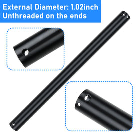 Sibosen extended downrod enhancing airflow in large spaces.