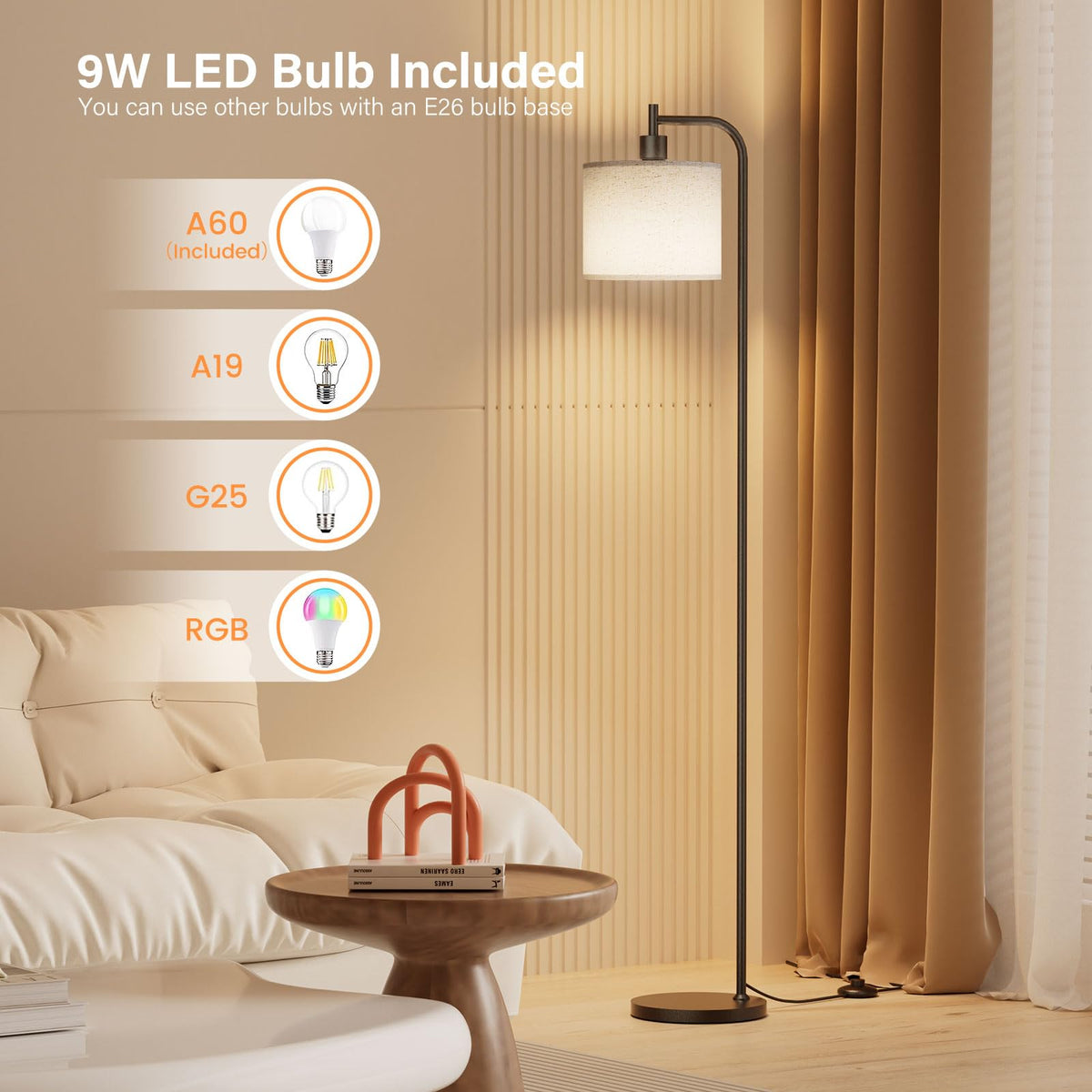 Sibrille floor lamp memory function keeps last settings ready.