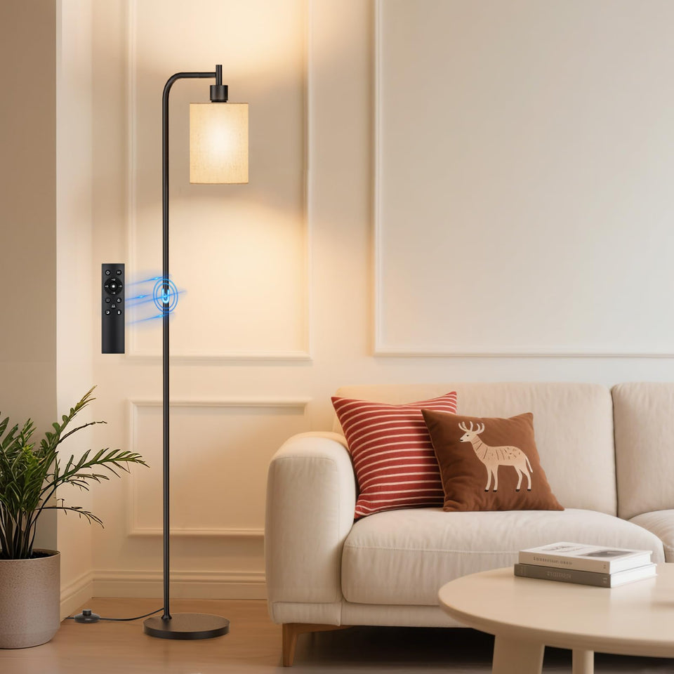 SIBRILLE floor lamp with base and shade for stable, elegant lighting in any room.