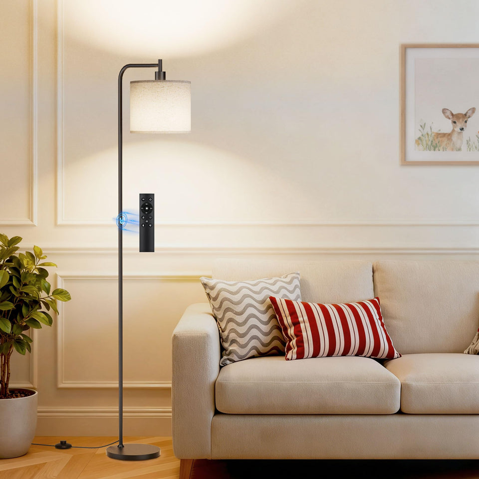 Sibrille floor lamp base provides stability for busy living spaces.