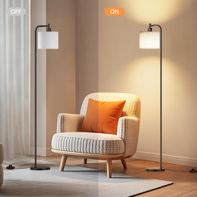 Sibrille floor lamp foot pedal enables quick color temperature tweaks.