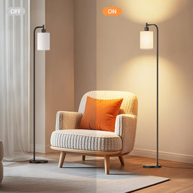 SIBRILLE floor lamp pre-assembled shade for fast setup and use.