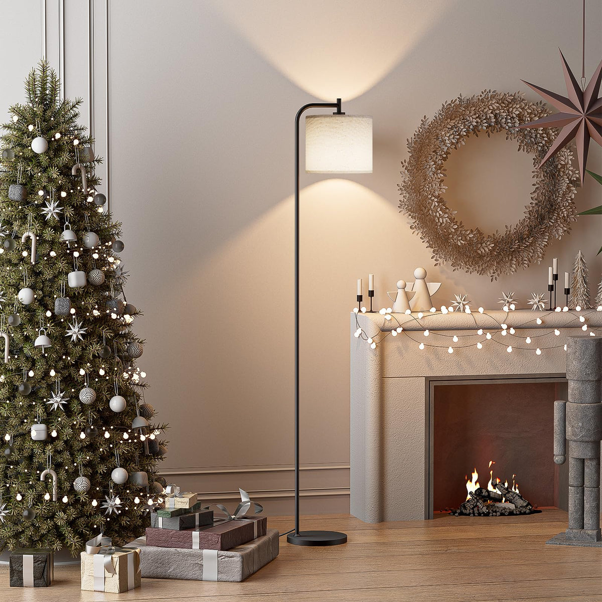 Sibrille floor lamp remote control offers easy brightness adjustments.