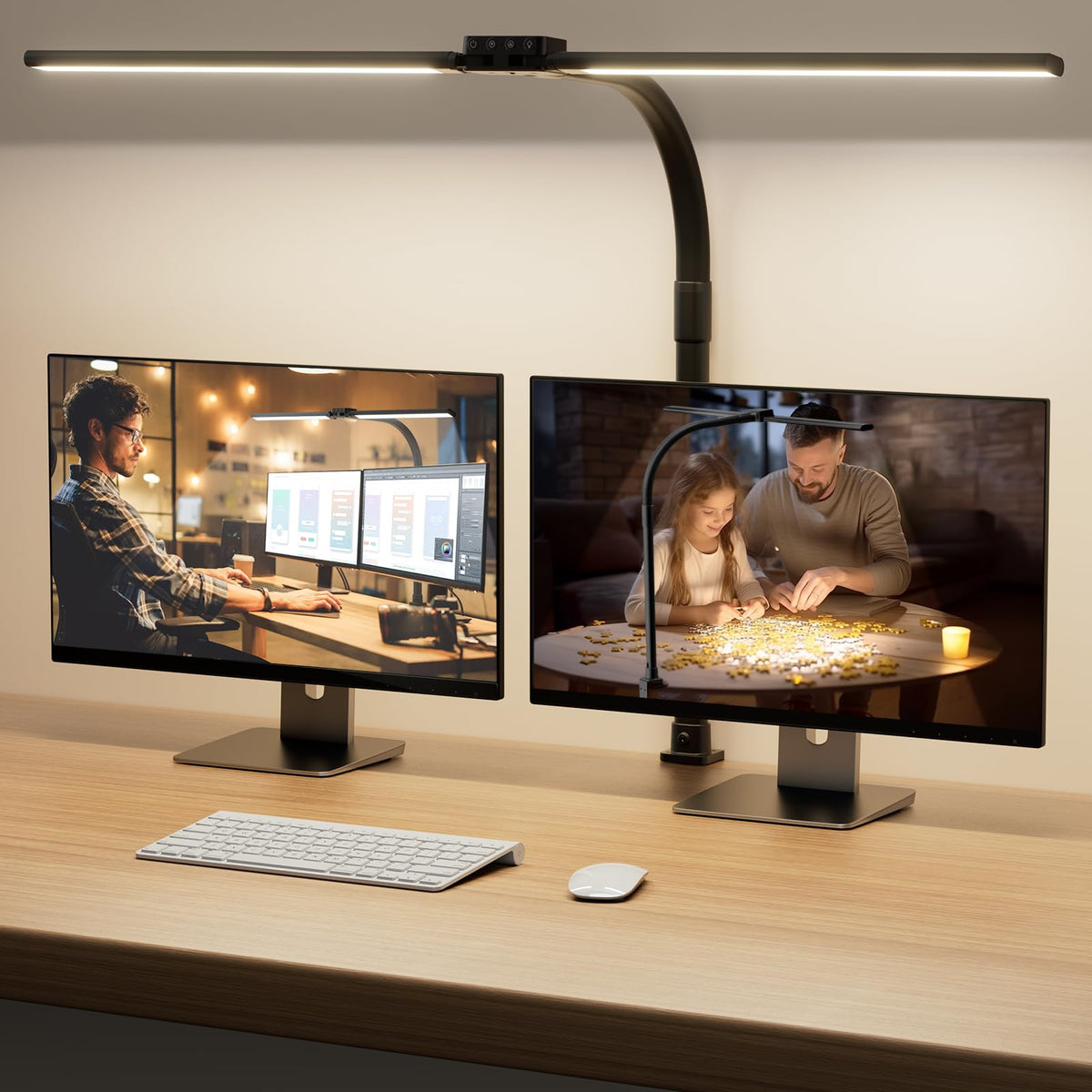 Sibrille LED desk lamp with dimmable control for precise task lighting