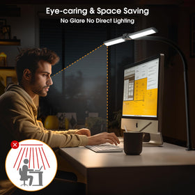 Sibrille LED desk lamp with frosted shade for soft, anti-glare light