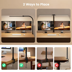 Sibrille LED desk lamp with recessed cord to keep the desk tidy