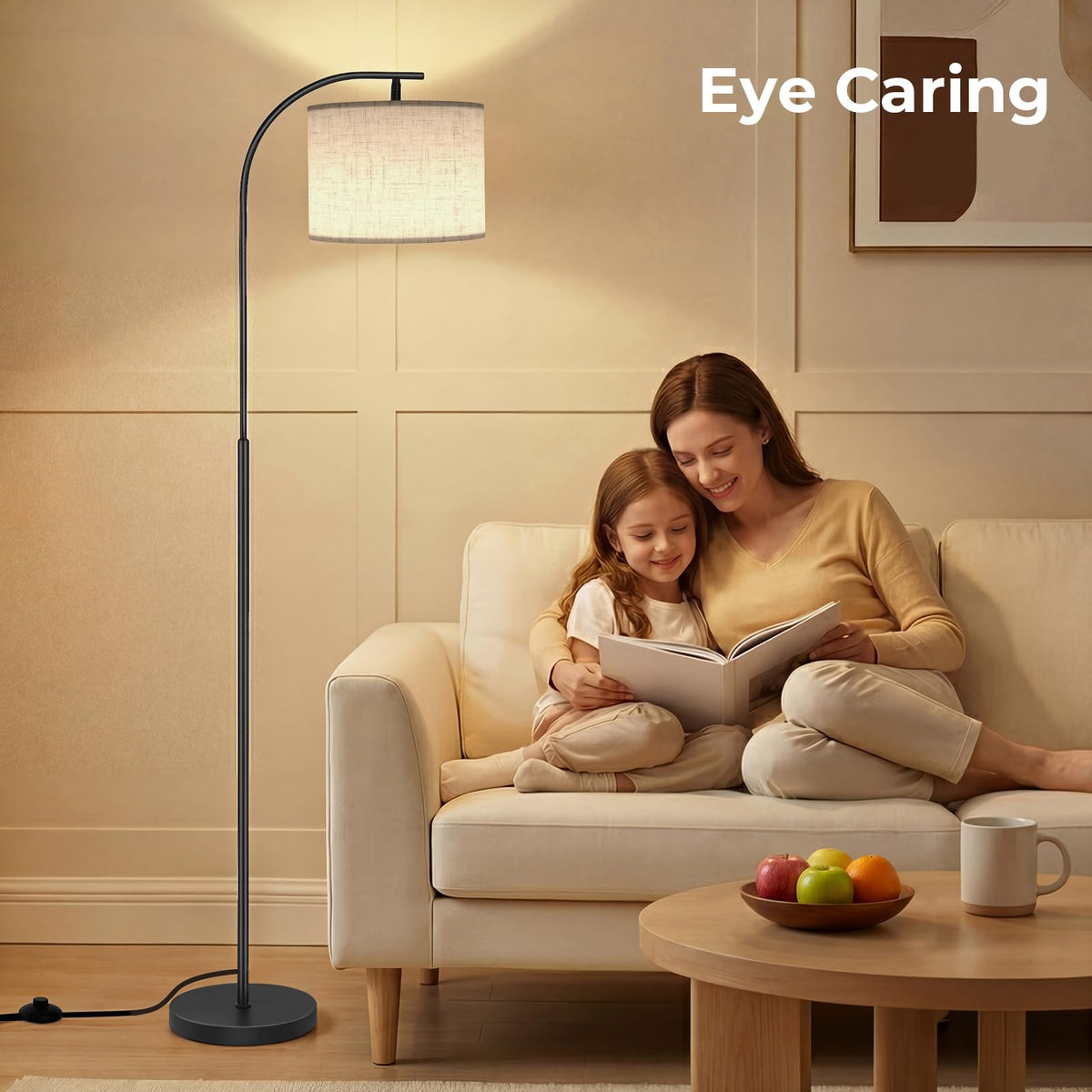 Sibrille modern floor lamp suits bedroom and study corners.