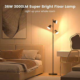 SIBRILLE tree floor lamp enables 350-degree head rotation for precise direction of light